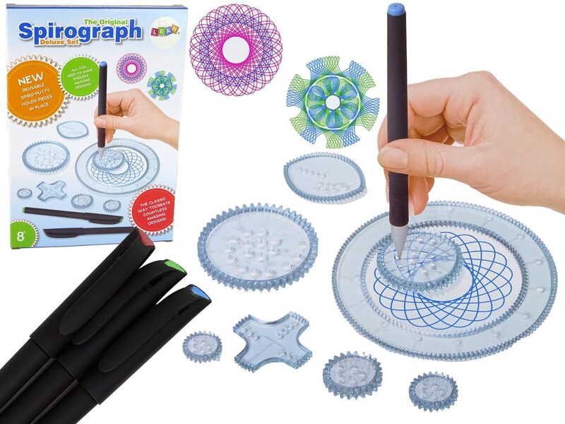 Profesionalus originalus Spirograph Deluxe piešimo rinkinys